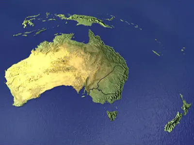 Australia and New Zealand 3D model