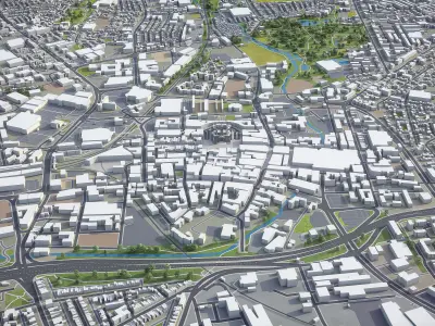 Bolton - City 3D Model Low-poly 3D model