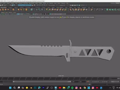 XENOHUNTER KNIFE Low-poly 3D model