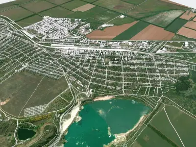 Cityscape Avdiivka Ukraine  3D model