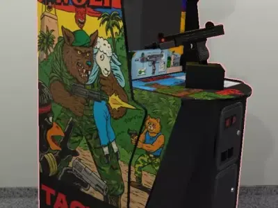 90s Arcade O Wolf Game Machine Low-poly Low-poly 3D model