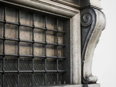 Game-Ready Windowsill Low-poly 3D model