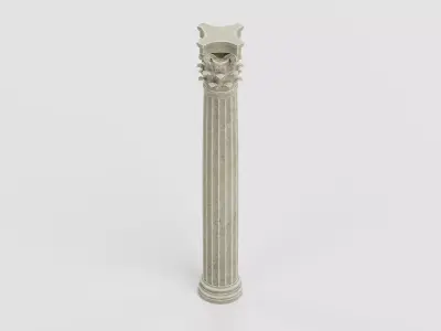 Corinthian Column V2 - Old Ornate Classical Pillar 3D model