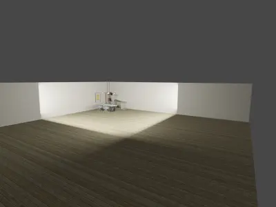 room maden in light colors 3D model