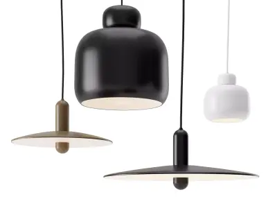 Lu and Stone Lamp by Woud 3D model