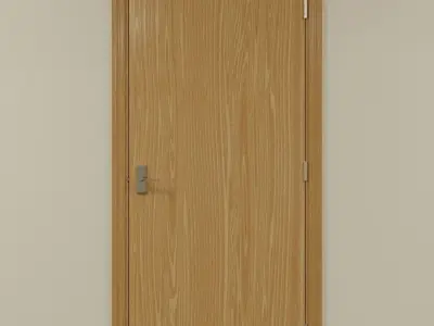 Flush Door Set Low-poly 3D model