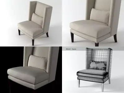 Malibu wing chair 3D model