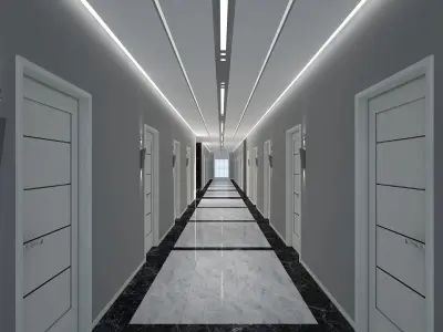 Hotel Corridor 3D model