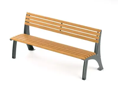Modern City Bench 3D model