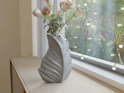 leaf vase 3D print model