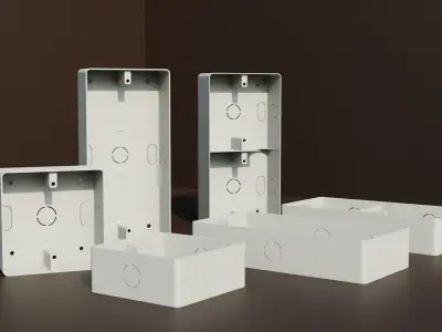 Electric Switch MK Plastic Box 3D model