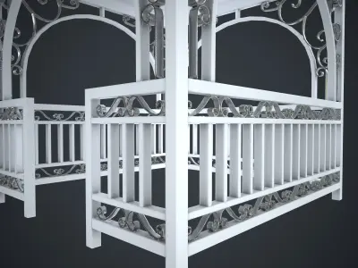 Alcove White New Low-poly 3D model