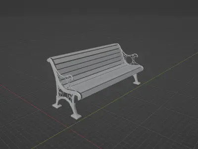 Bench 3D model 11