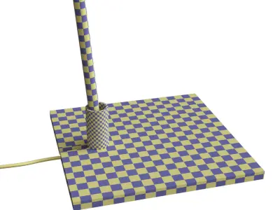 CicloItalia F floor lamp with metal base 3D model