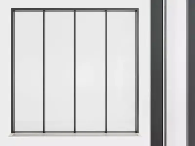 Panoramic glazing Stained glass 35 Low-poly 3D model