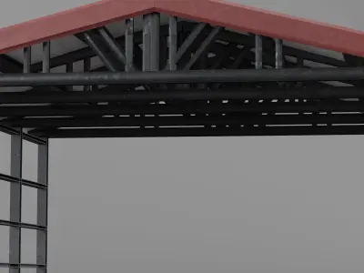 Industrial canopy roof 3D model