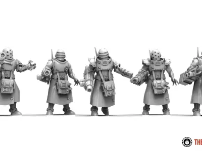 Dark Techno - Battle Thralls 3D print model