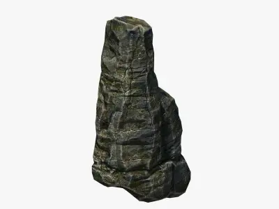Cliff camouflage rock Low-poly 3D model