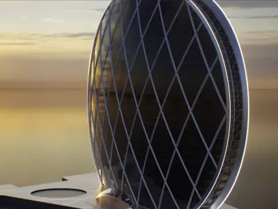 Aldar Dirham Headquarters Building HQ Ultra PhotoRealistic 3D model