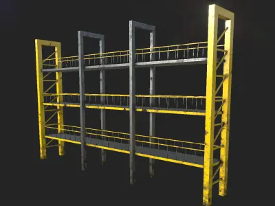 Container Stacking Racks Low-poly 3D model