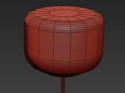 Bed collection three pendant lights in cage 3D model