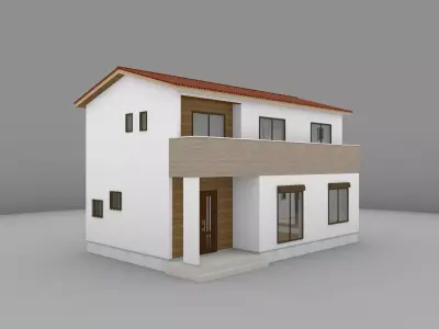 House model for background 36 Low-poly 3D model