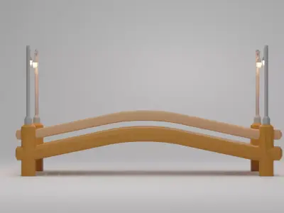 Timber bridge Free 3D print model