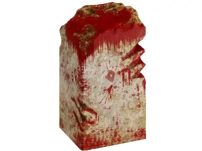 Broken Column Low-poly 3D model purchase