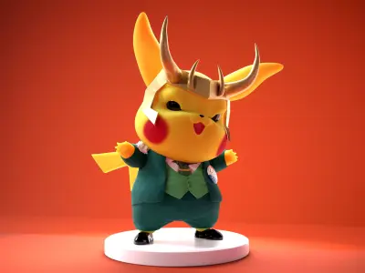 Pikachu Loki - PikaLoki 3D print model