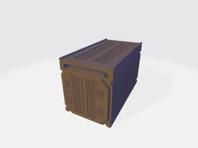 Sci-fi shipping Industrial Container for wargaming 28mm 3D print model