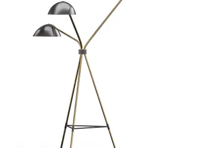 Curvilinear Tripod Floor Lamp 3D model