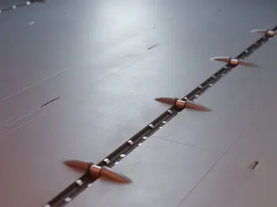 Sci fi Trim sheet texture 3 Variations Low-poly 3D model