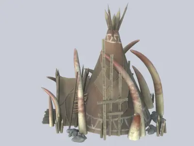 Orc house Low-poly 3D model buy