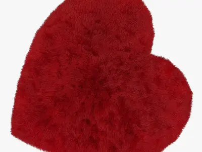Carpet heart red 3D model