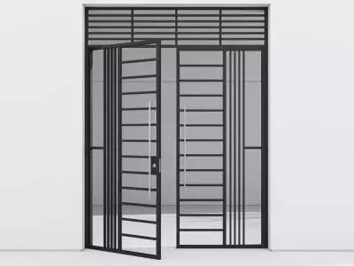 Aluminium door 52 3D model