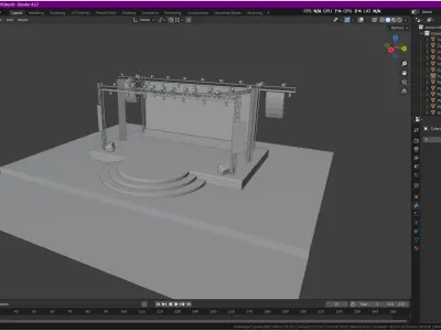 Entertainment Concert Event Stage 3D model