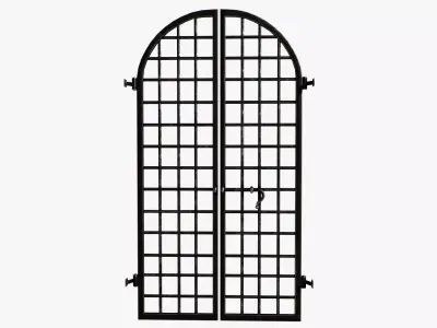 Medieval Door Low-poly 3D model 35