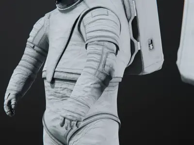 Axiom AxEMU Spacesuit White 3D model