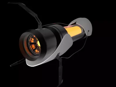 portal gun Low-poly 3D model