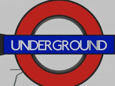 London Oyster Machine and Sign 3D model