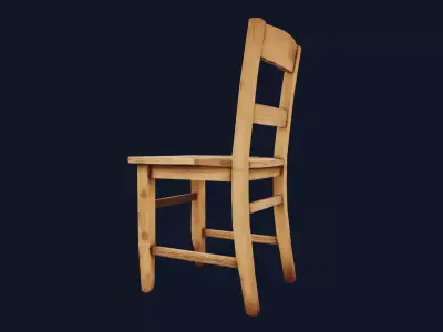 Wooden Chair  3D model buy