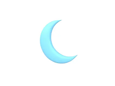 Cartoon Moon v1 004 Low-poly 3D model