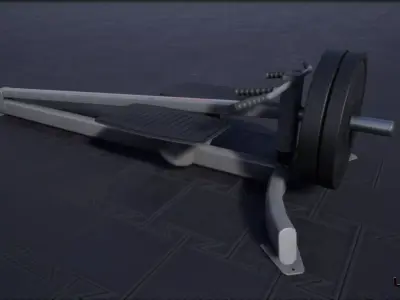 Tbar Row  Low-poly 3D model