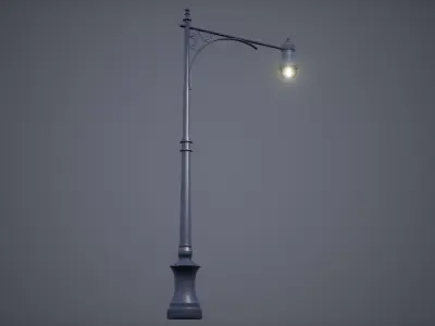 Streets Lamps Low Poly Game Ready  Low-poly 3D model