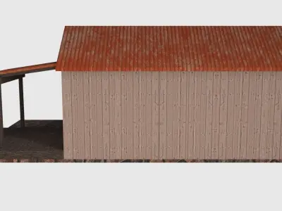 Rusty Old Shack - Game Ready Low-poly 3D model