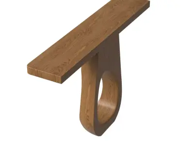 Solid Wood Console Table 3D model