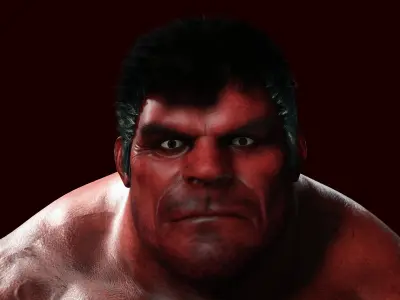 Red Hulk Low-poly 3D model
