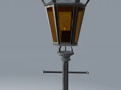 Antique Lamp Street Light  Low-poly 3D model