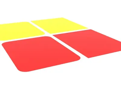 Football Penalty Cards 3D model