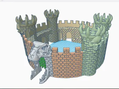 Skull lego castle 3D print model